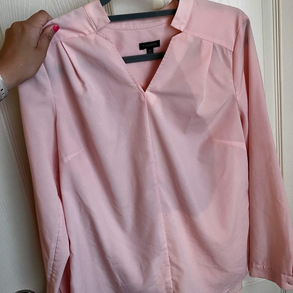 Pretty in Pink! Talbots Pink Blouse - Size Medium